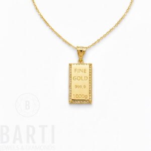 külce altin kolye has altin feingold gold barre anhänger kette